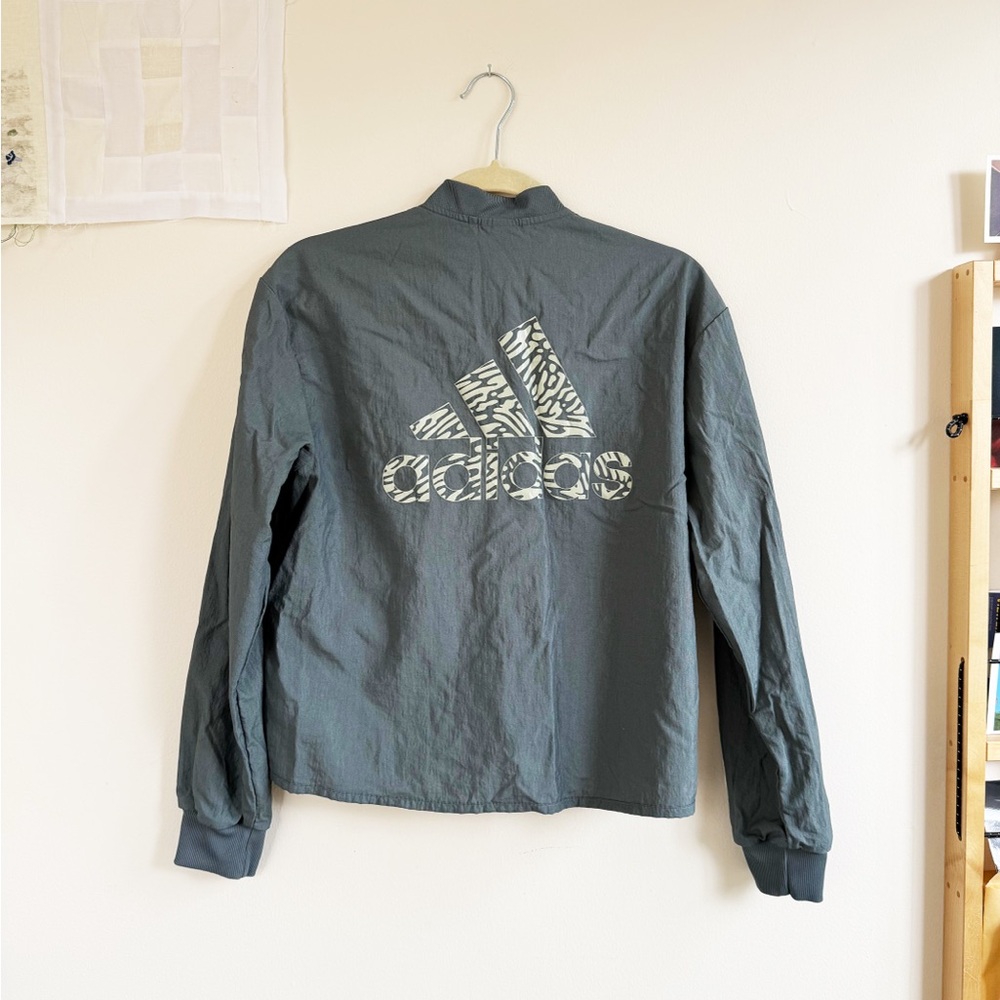 Adidas Windbreaker Sage Gray Green Jacket